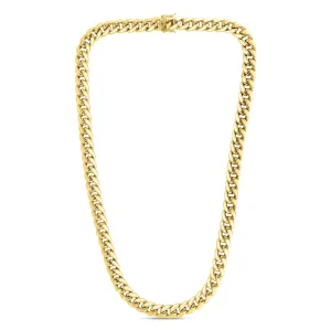 10K Gold 9.1mm Semi-Solid Classic Miami Cuban