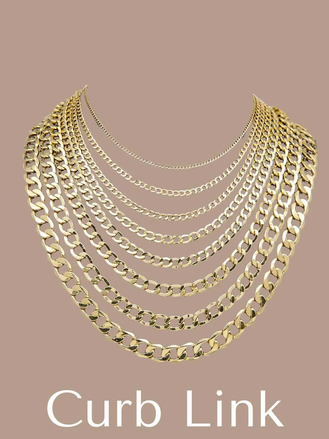 10K Gold Curb Chains
