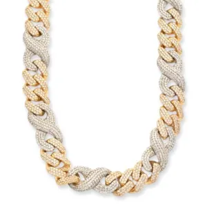10KY W 22.66CTW DIAMOND MIAMI CUBAN AND INFINITY