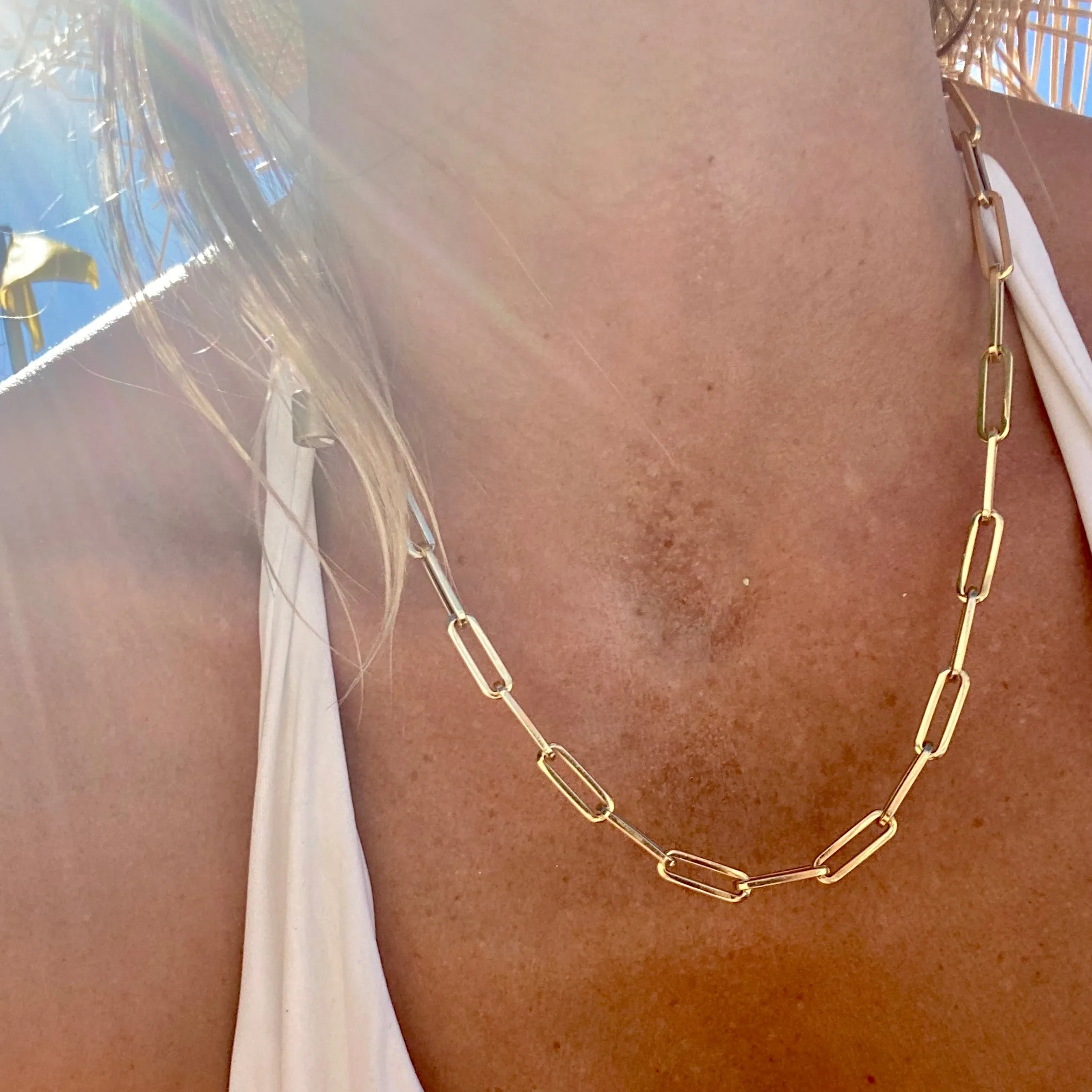14 kt. Gold Jumbo Links of Love Chain Necklace