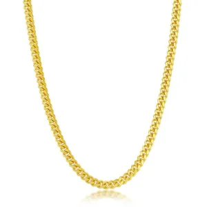 14k Gold 3.5mm Solid Miami Cuban Chain 20" 22" 24"