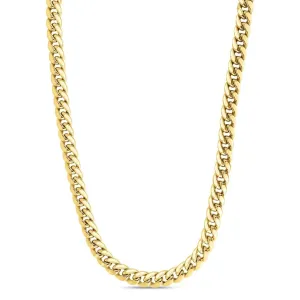 14K Gold 4.5mm Hollow Miami Cuban 20" 22" 24"