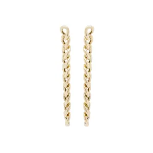 14k Large Curb Chain Link Drop Earrings - SALE