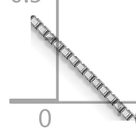 14K White Gold 1 mm Octagonal Sparkle Box Chain