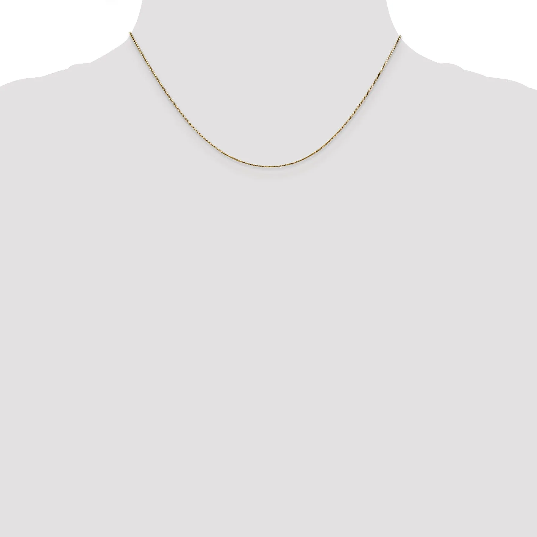 14k Yellow Gold D.C 0.65mm Spiga Pendant Chain