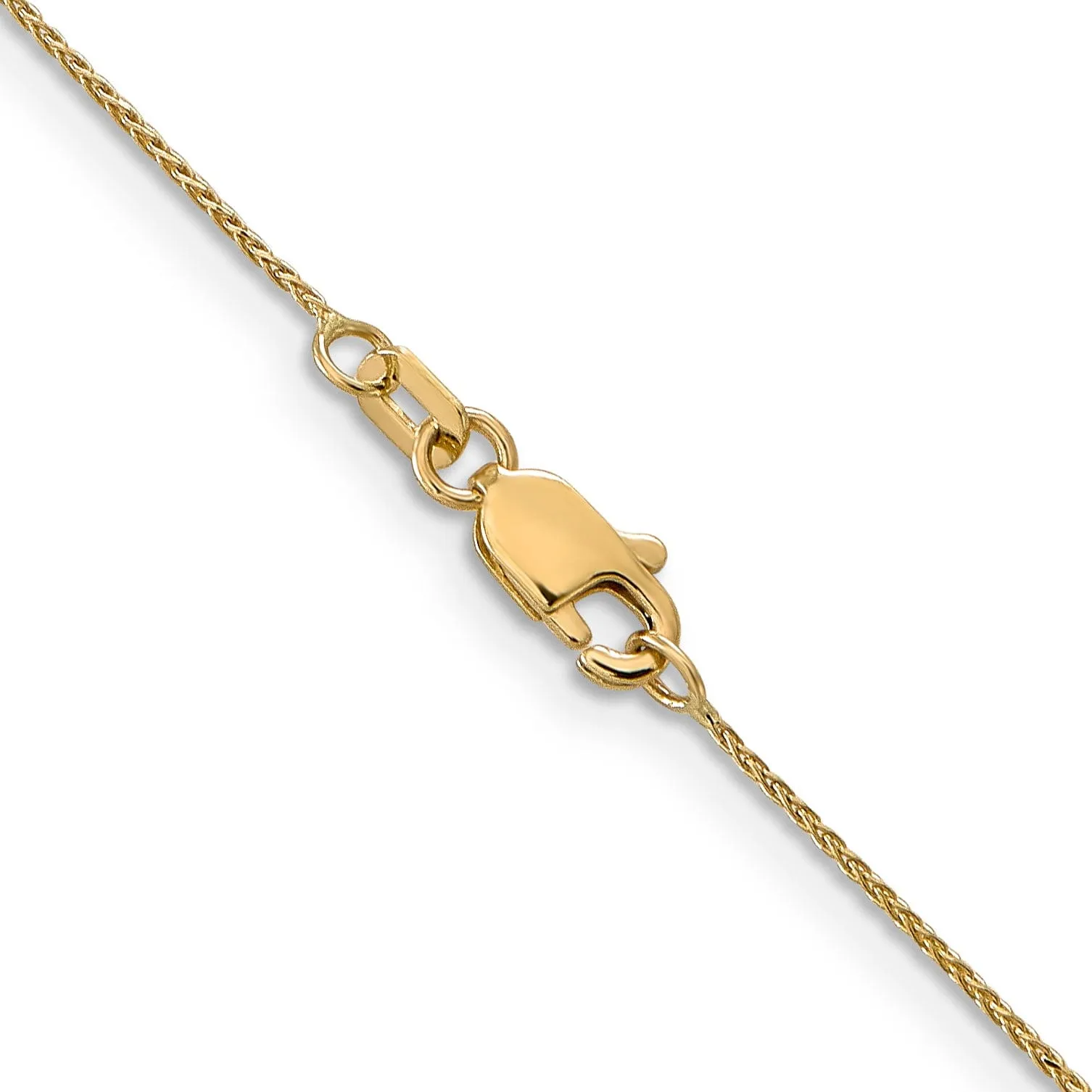 14k Yellow Gold D.C 0.65mm Spiga Pendant Chain