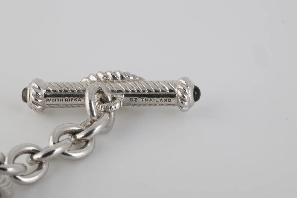 17.5” Judith Ripka 925 Silver Oval Link Necklace (37.40g)
