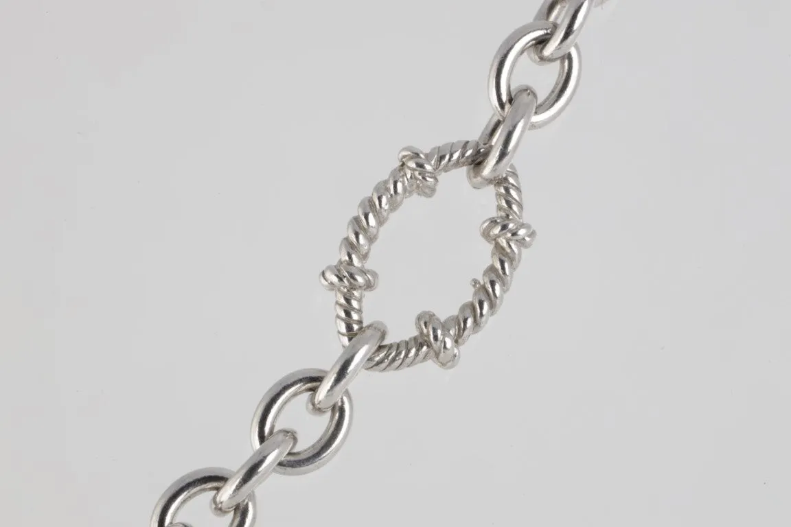 17.5” Judith Ripka 925 Silver Oval Link Necklace (37.40g)