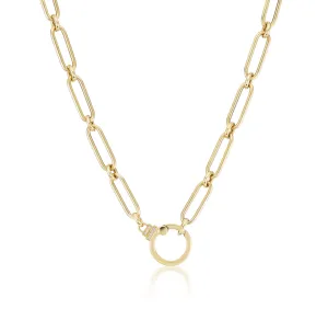 18KY Chain with Diamonds