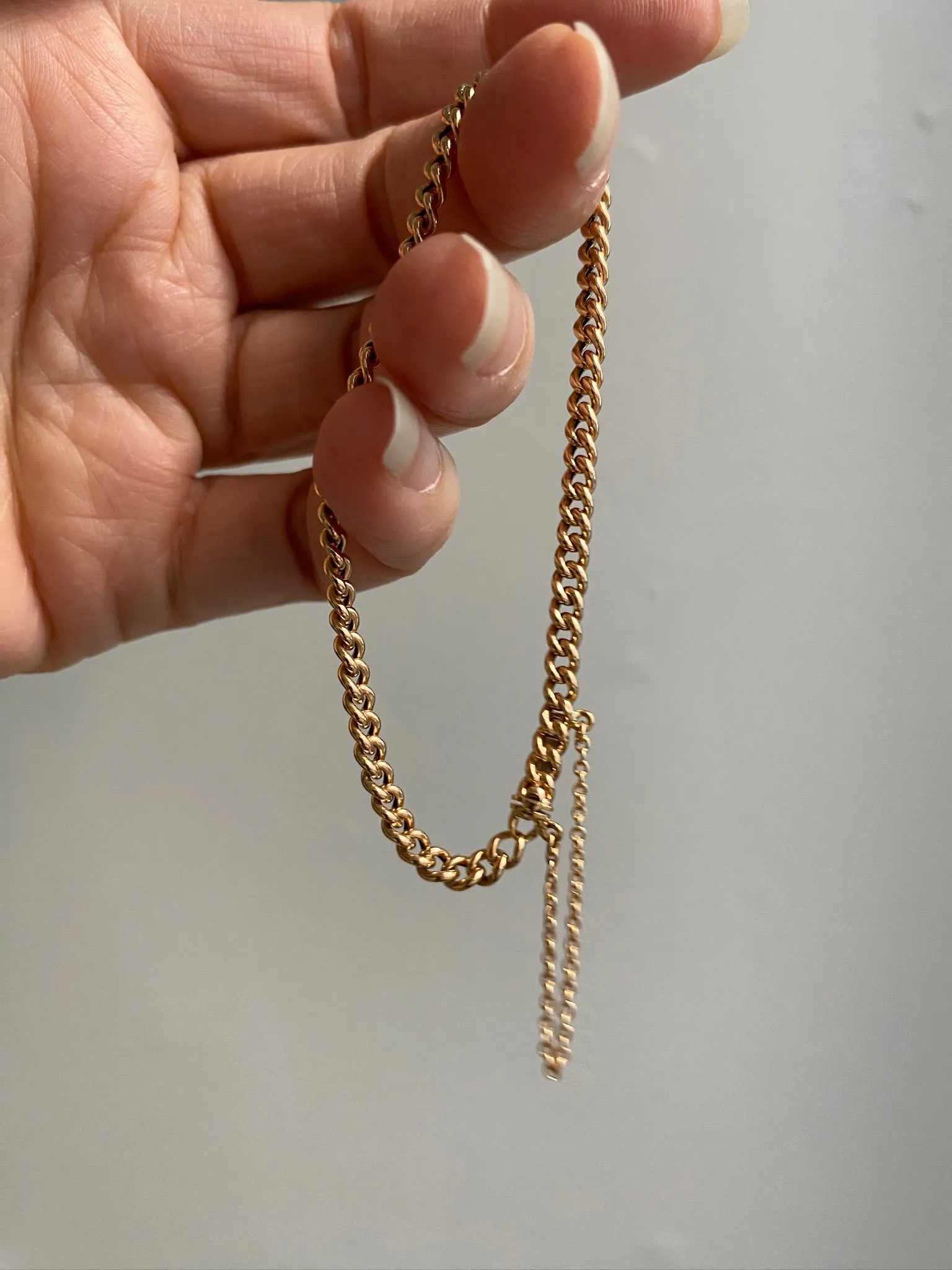 1917 Curb link bracelet in 18k yellow gold - 6.7 inch length
