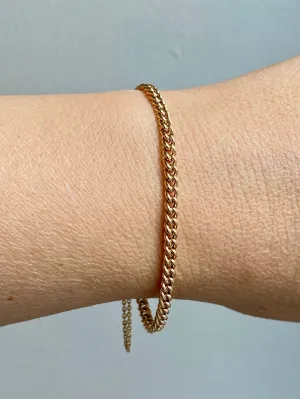 1917 Curb link bracelet in 18k yellow gold - 6.7 inch length