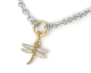 20th Anniversary Collection - Dragonfly Spring Ring Two-Tone Pendant