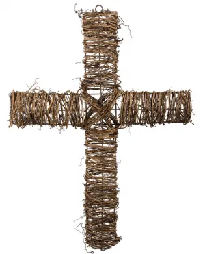 24" Natural Twig Cross - 29280NAT