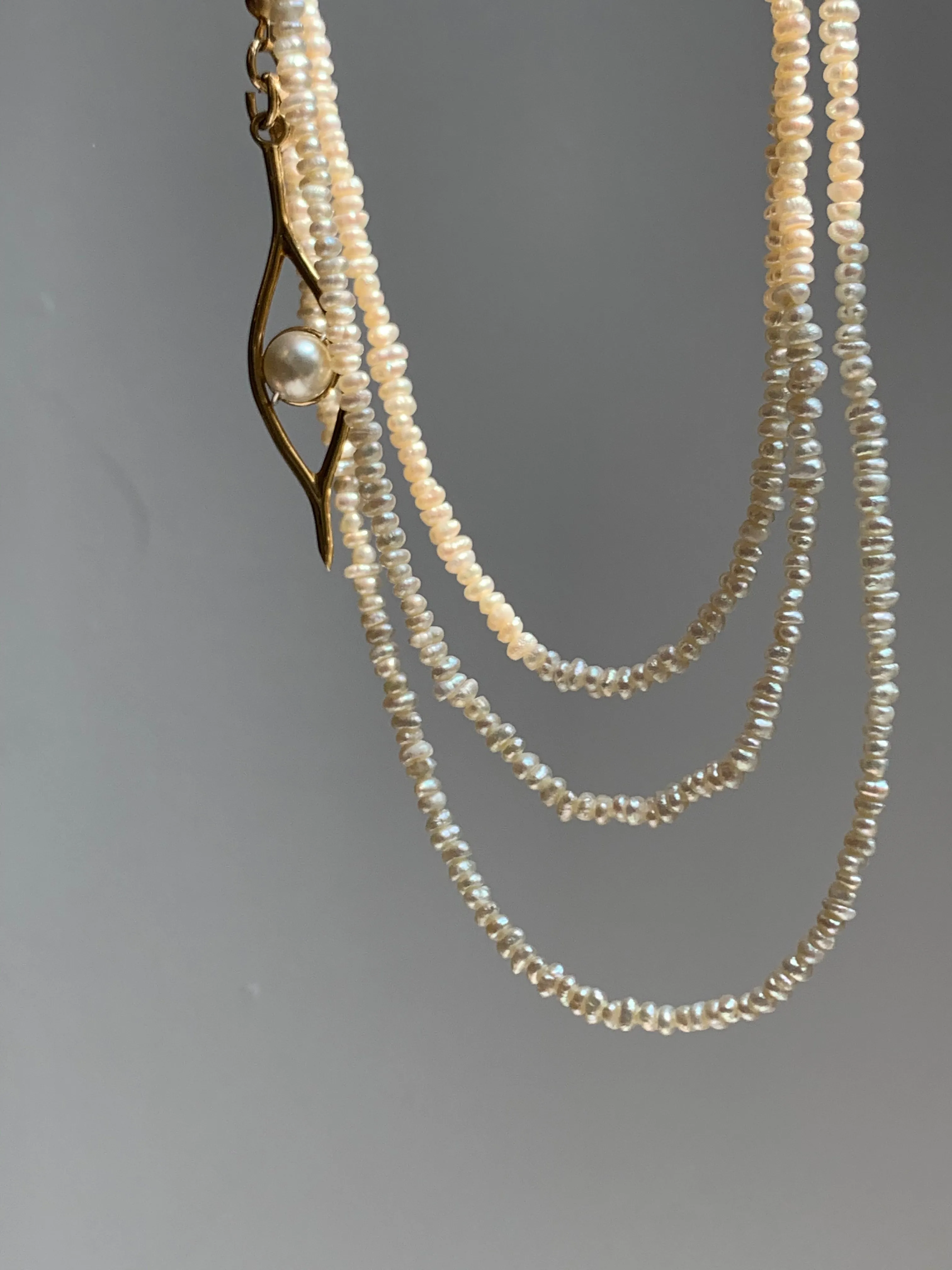 2mm Pearl Prayer Eye necklace