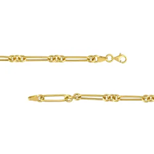 3 1 Fancy Rounded PaperClip Chain Bracelet