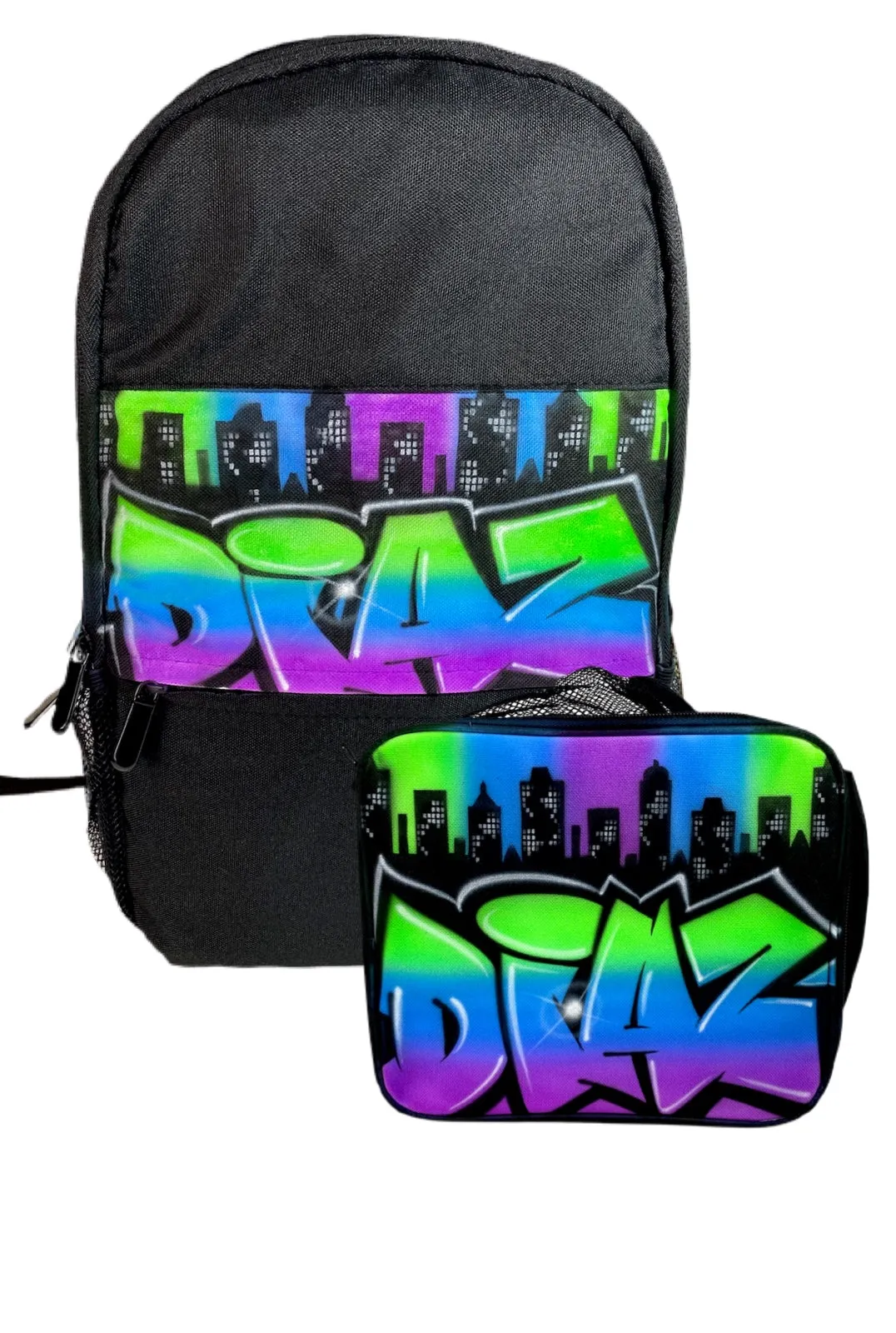 3 Colour City Style Custom Combo ) 1x Snapback 1x Backpack, 1x Lunchbox