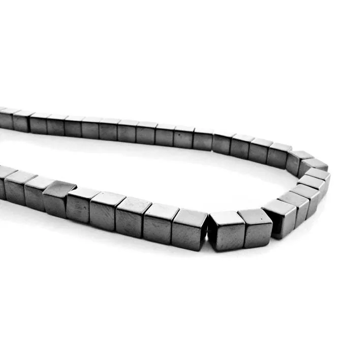 4X4mm Magnetic Hematite Cube Mh12