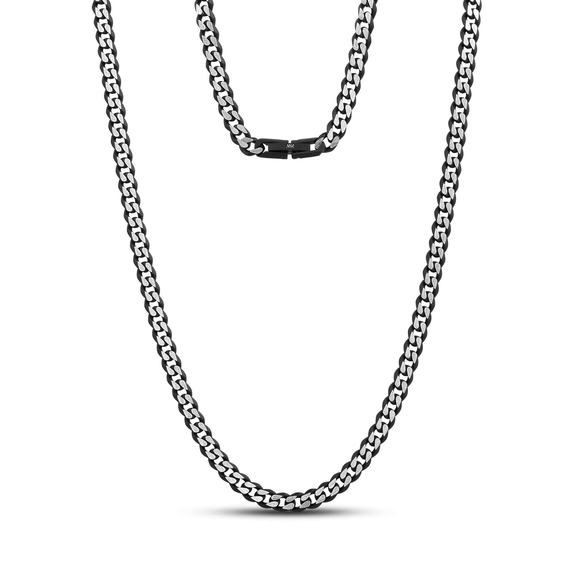 5mm Two Tone Cuban Link Chain