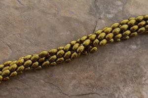 5x8mm Gold Rice Magnetic Hematite MH85