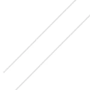 925 Sterling 2.5mm Silver Finish Classic Cuban Chain Size- 9"