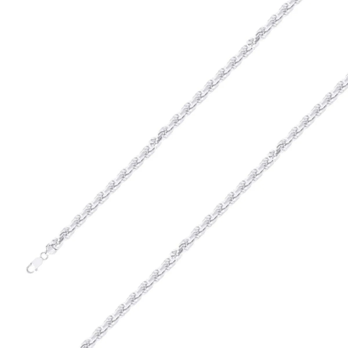 925 Sterling 5mm Silver Rope Chain Size- 9"