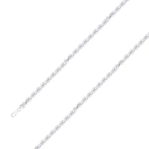 925 Sterling 5mm Silver Rope Chain Size- 9"