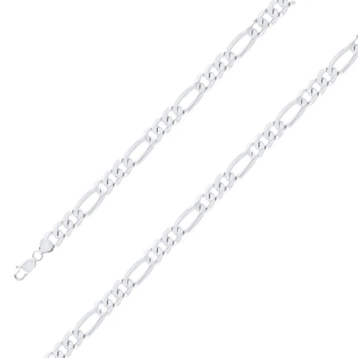 925 Sterling 9.5mm Silver Classic Figaro Chain Size- 9"