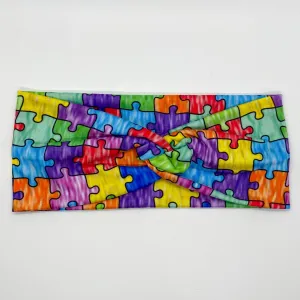 A Piece of the Puzzle Twist Headband