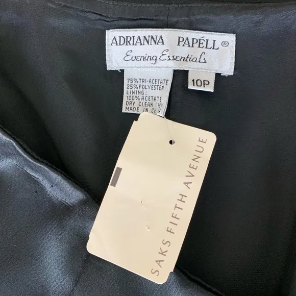 Adrianna Papell Black Evening Long Skirt Size 10P