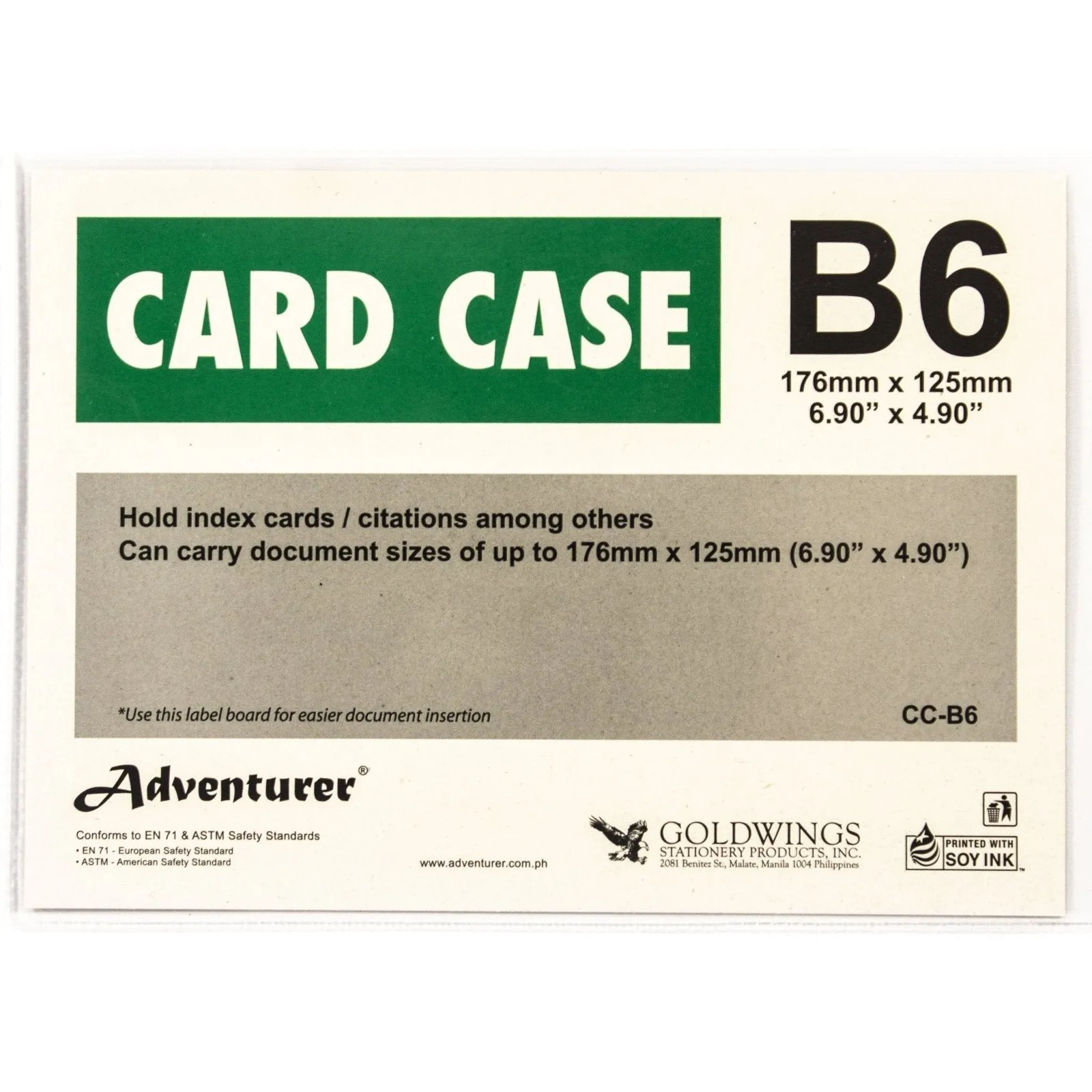 Adventurer Card Case Plastic