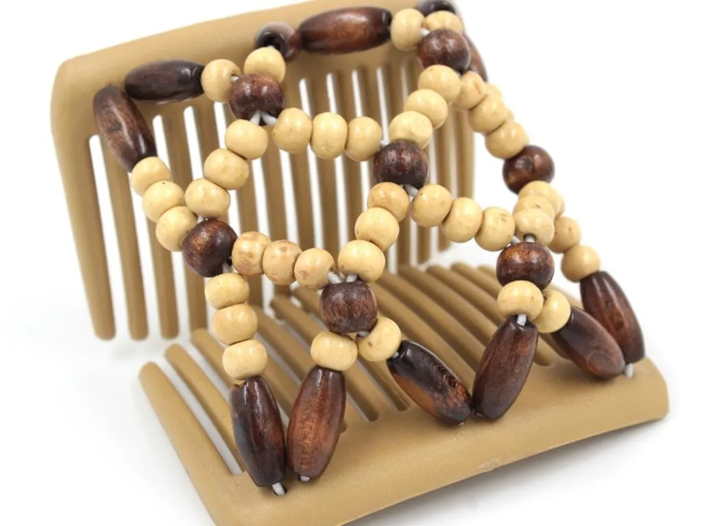 African Butterfly Chameleon Hair Comb - Ndebele Blonde 30