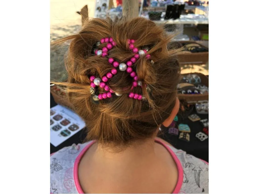 African Butterfly Chameleon Hair Comb - Ndebele Blonde 30