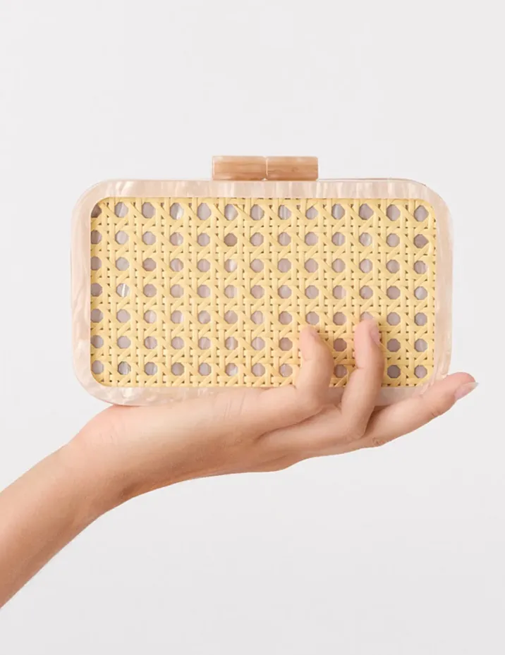 AGGIE WEAVE & RESIN CLUTCH
