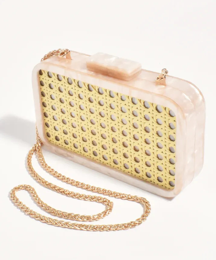 AGGIE WEAVE & RESIN CLUTCH