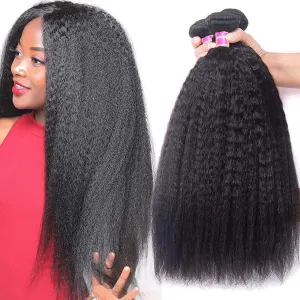 Alipop Hair 4 Bundles Kinky Straight Hair 100% Unprocessed Virgin Hair