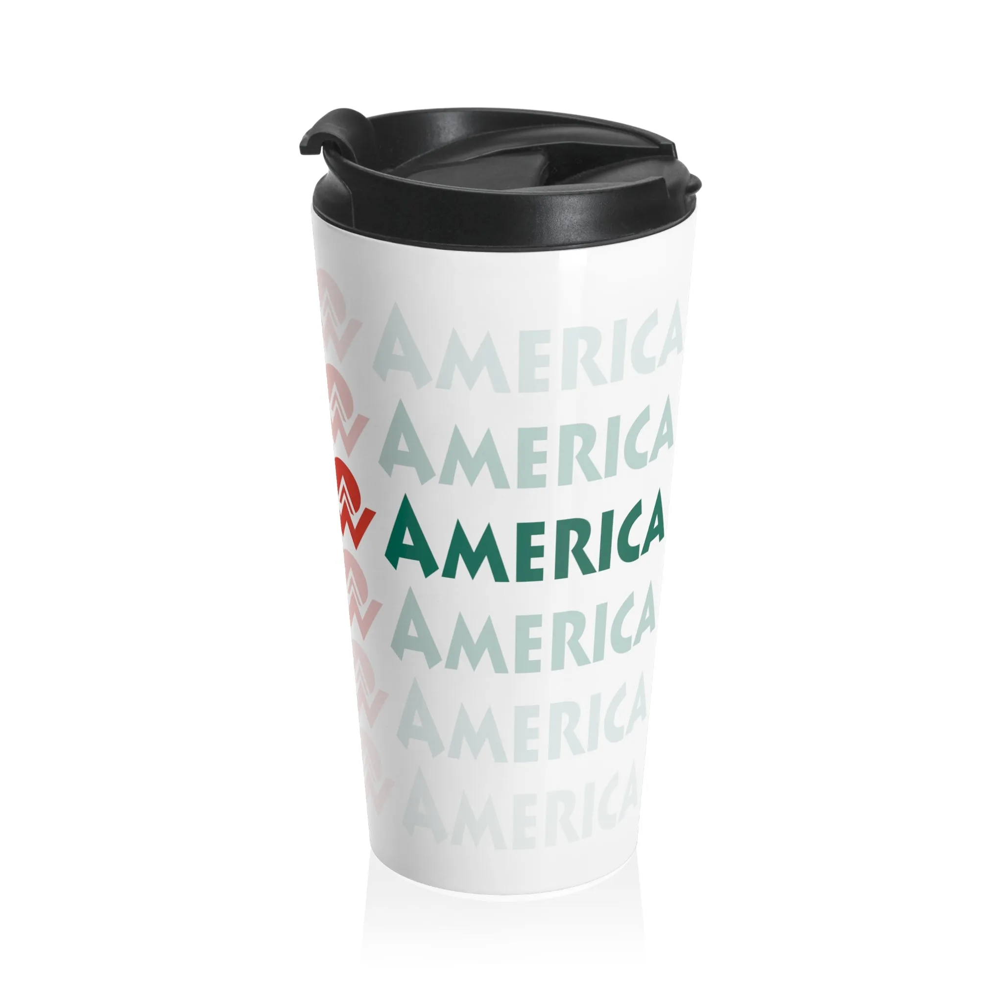 America West Airlines Fade Logo Stainless Steel Travel Mug