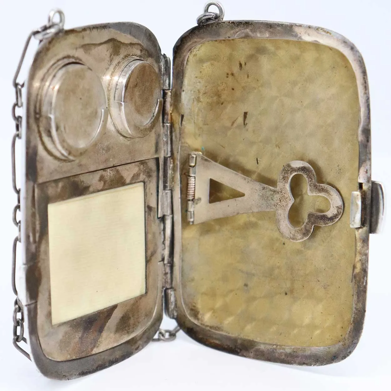 American Sterling Silver Calling Card / Dance Card Purse on Chain