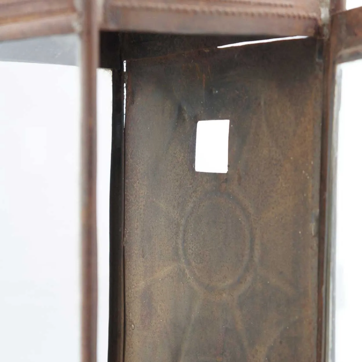 Anglo Indian Toleware and Glass Portable / Wall Candle Lantern