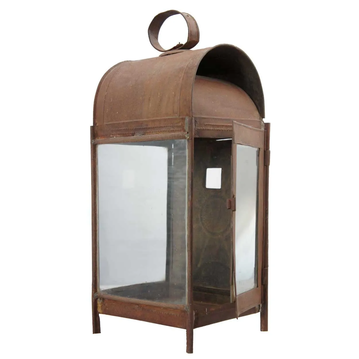 Anglo Indian Toleware and Glass Portable / Wall Candle Lantern