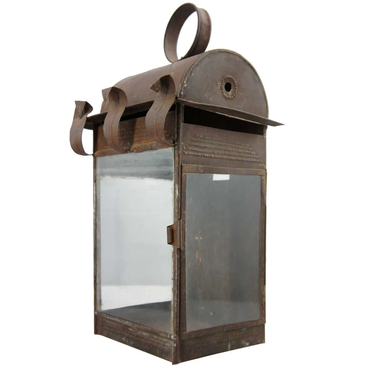 Anglo Indian Toleware and Glass Portable / Wall Mount Lantern