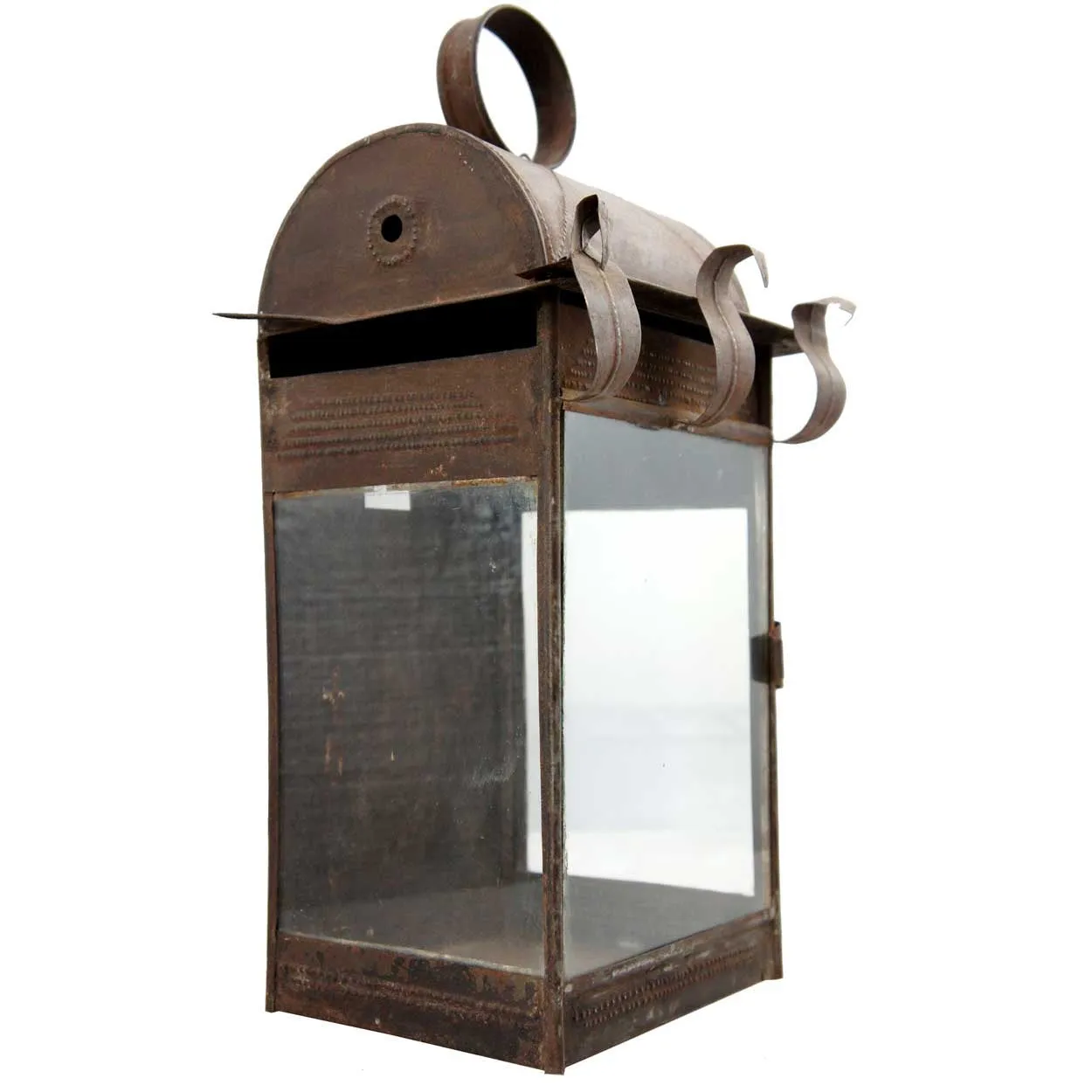 Anglo Indian Toleware and Glass Portable / Wall Mount Lantern