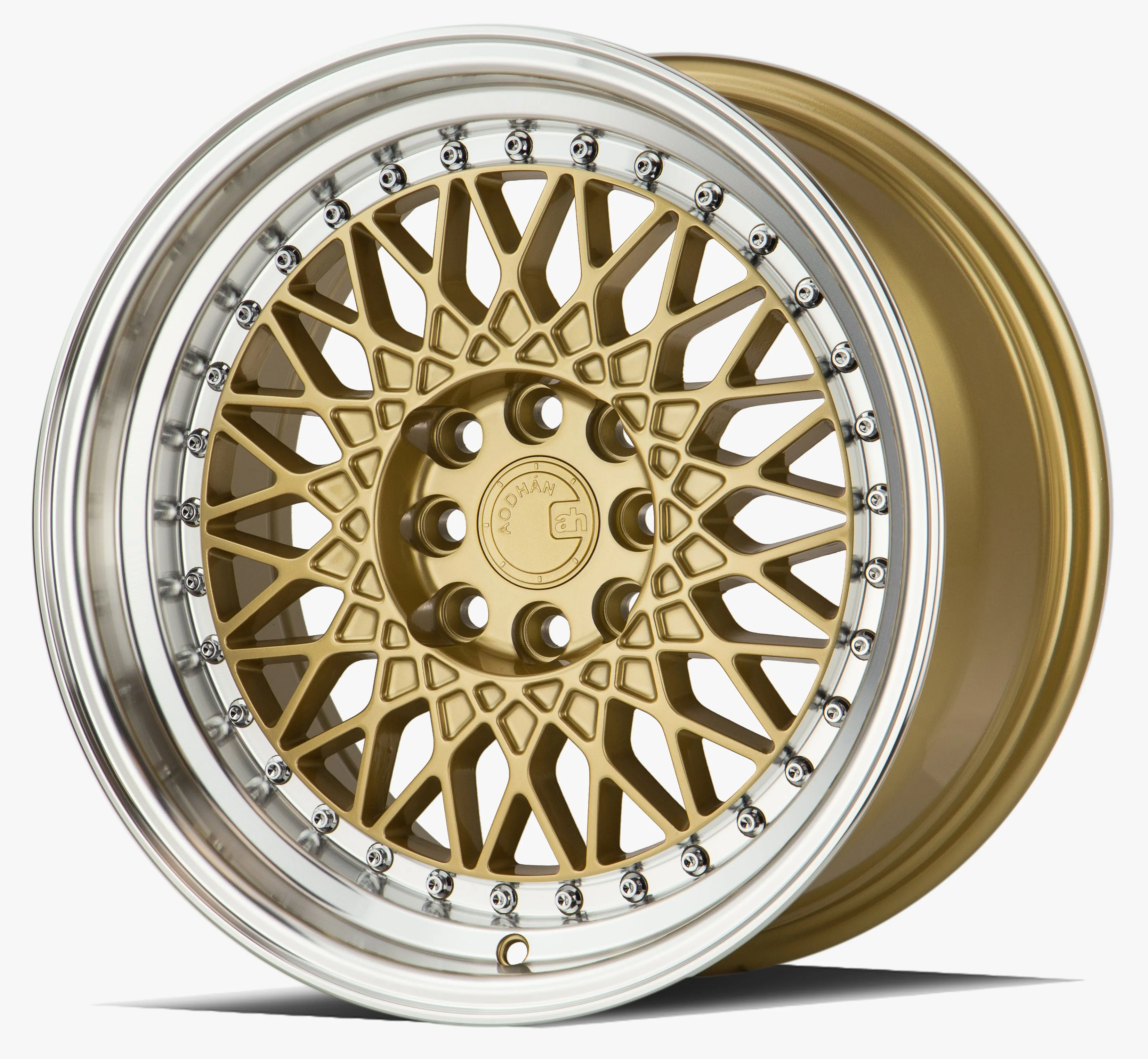 Aodhan AH05 16x8 4x100/114.3  15 Gold w/Machined Lip