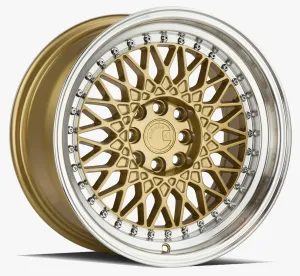 Aodhan AH05 16x8 4x100/114.3  15 Gold w/Machined Lip