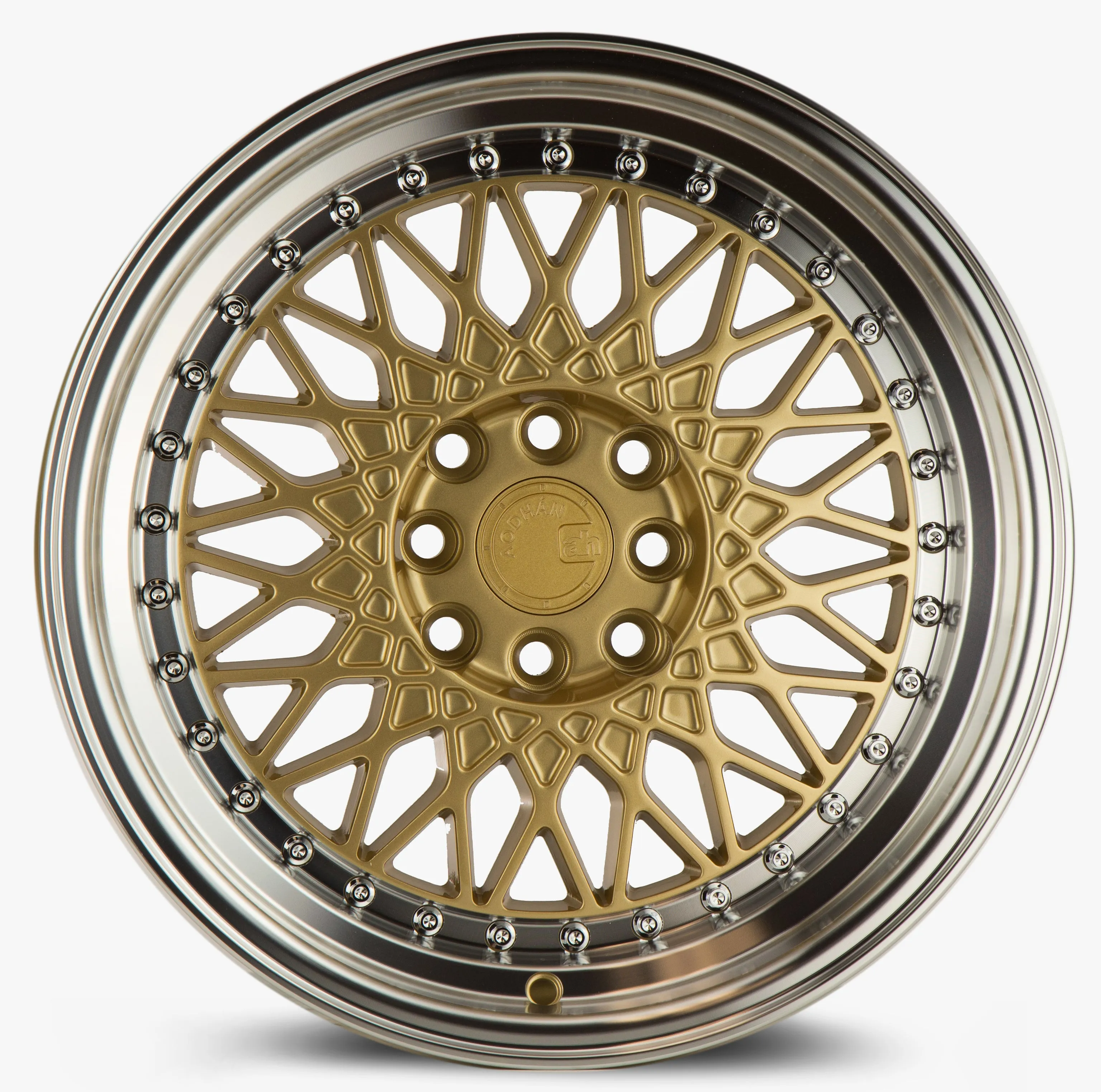 Aodhan AH05 16x8 4x100/114.3  15 Gold w/Machined Lip