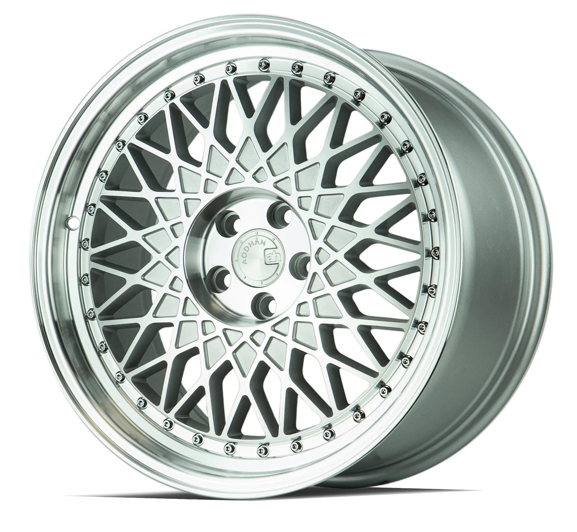 Aodhan AH05 18x8.5 5x100  35 Silver Machined Face And Lip