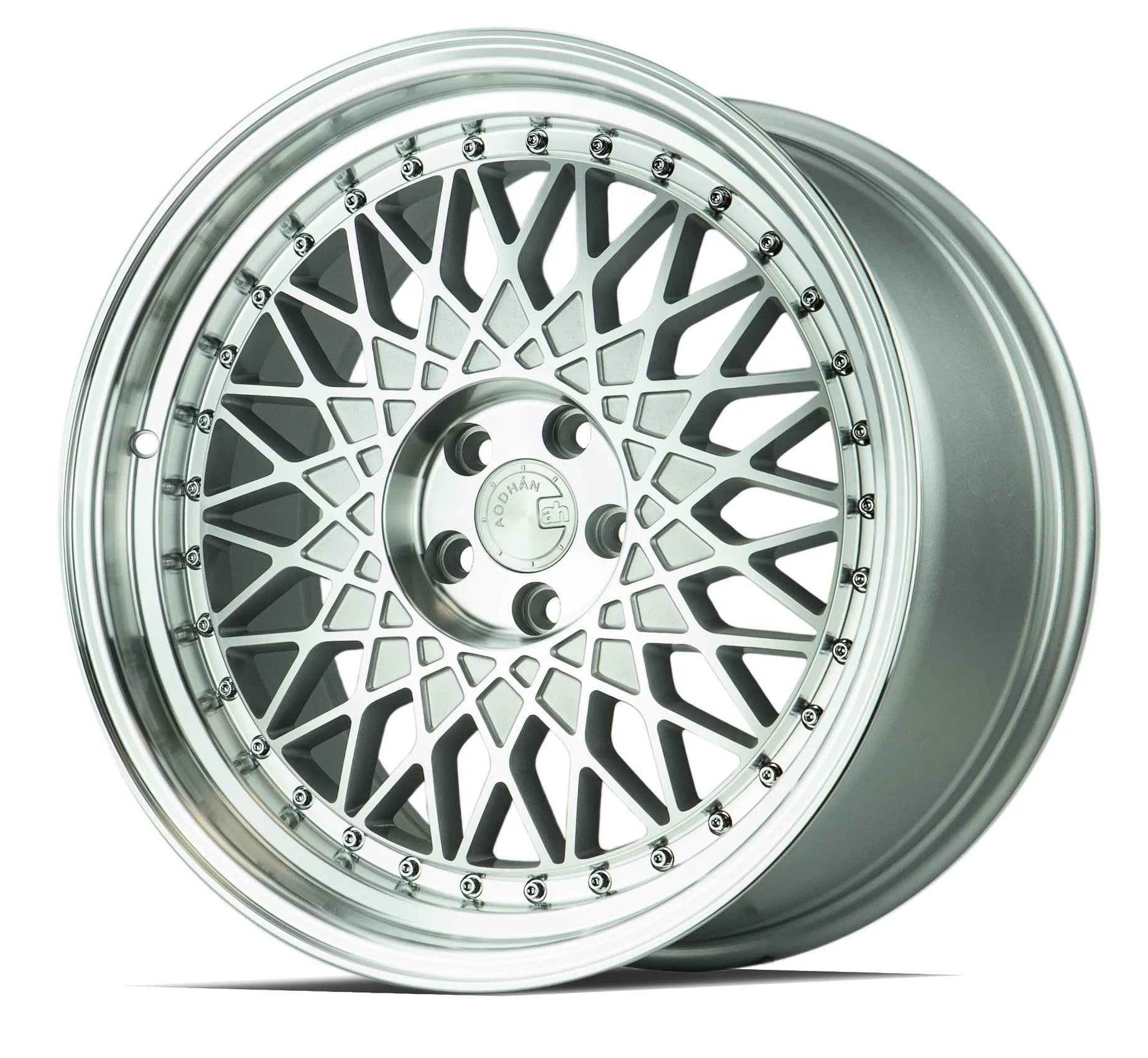 Aodhan AH05 18x9.5 5x114.3  30 Silver Machined Face And Lip