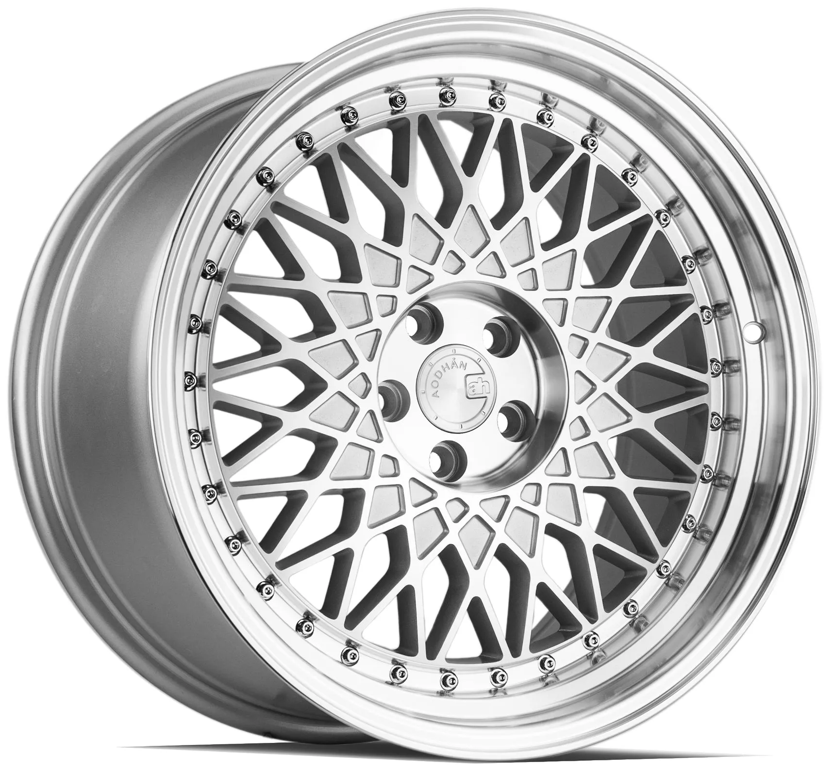 Aodhan AH05 18x9.5 5x114.3  30 Silver Machined Face And Lip