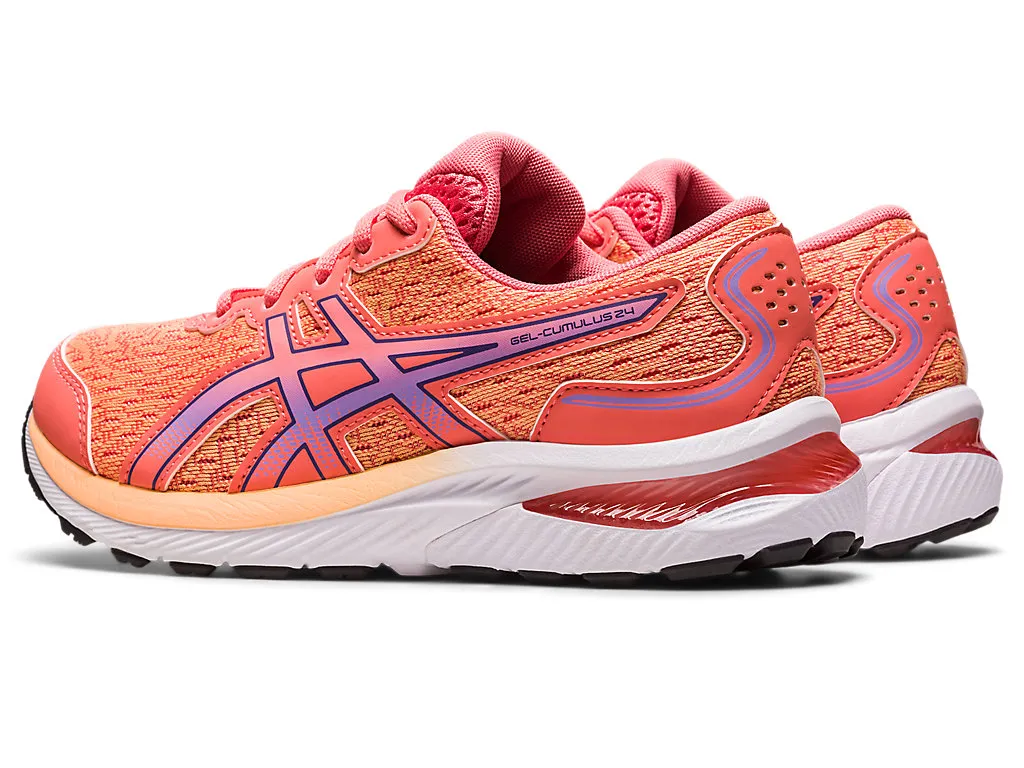 Asics Gel-Cumulus 24 GS (Junior) - Papaya/Dusty Purple