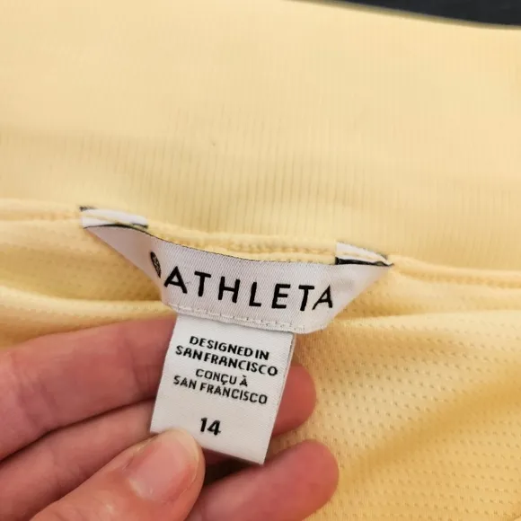 Athleta Brooklyn Skort 16&quot; Yellow Athletic Skirt NWT Size 14