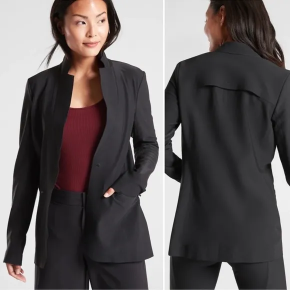 Athleta Interstellar Black Blazer jacket women’s Size 6